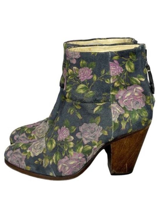 rag & bone Shoes - Rag and Bone Floral Ankle Boots - Pink Rose Print 6.5